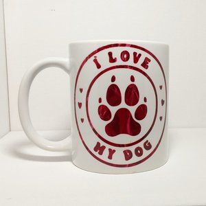 Handmade Love your dog Coffee tea mug - Dishwasher Safe - 12 oz